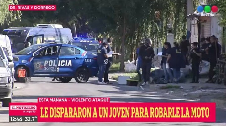 Le pegaron un tiro para robarle la moto cuando iba a trabajar | Rosario y la región