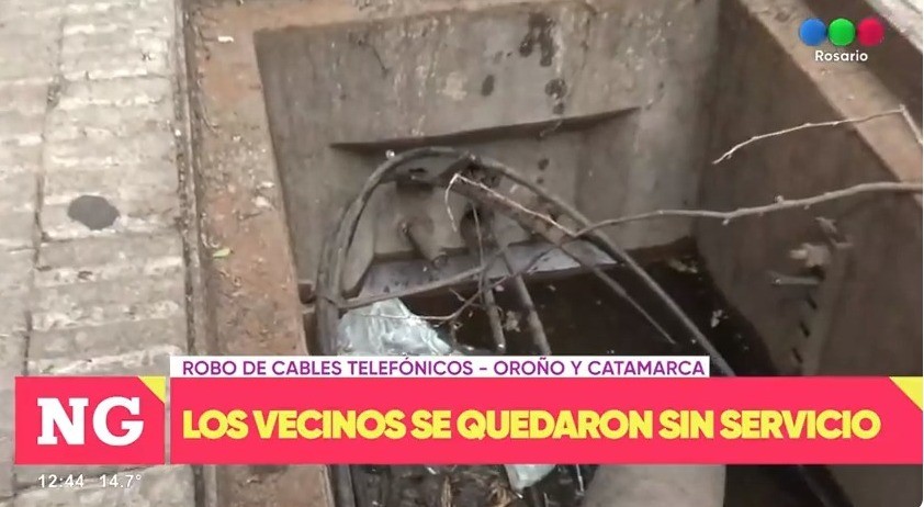 Otra vez el robo de cables en pleno centro deja incomunicados a los vecinos | Rosario y la región