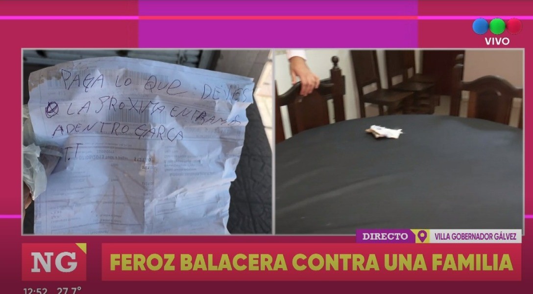 Feroz balacera a una casa de familia en Villa Gobernador Gálvez | Rosario y la región