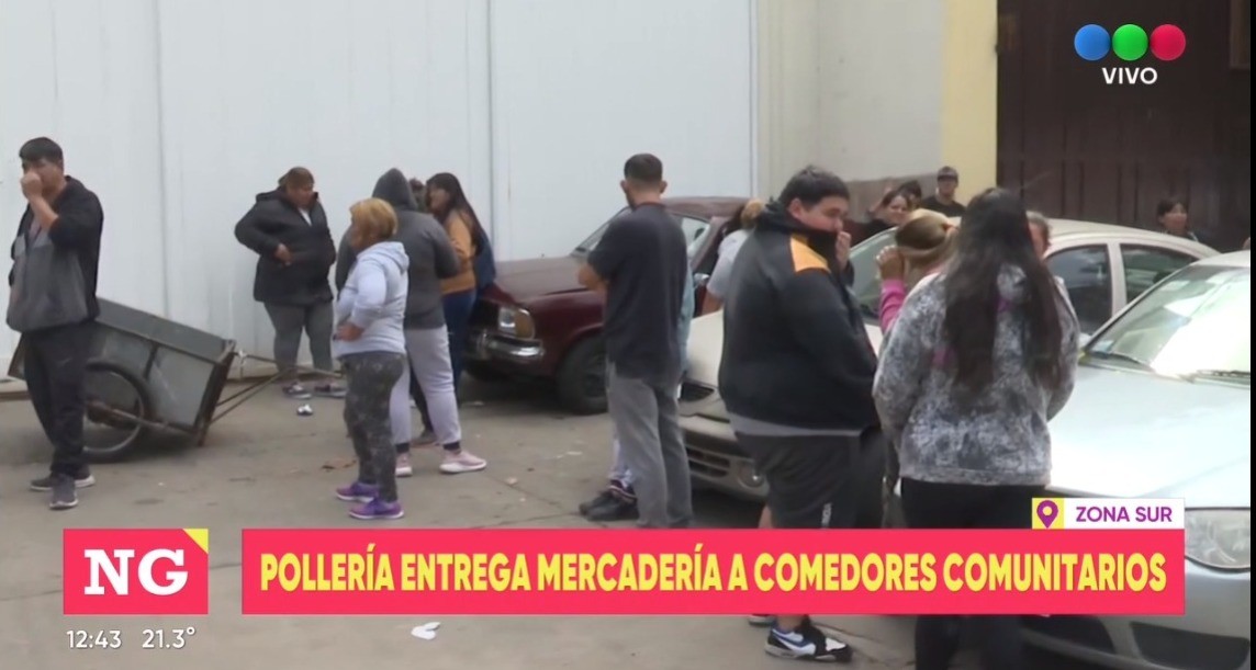 Pollería entrega mercadería a los comedores comunitarios en zona sur | Rosario y la región