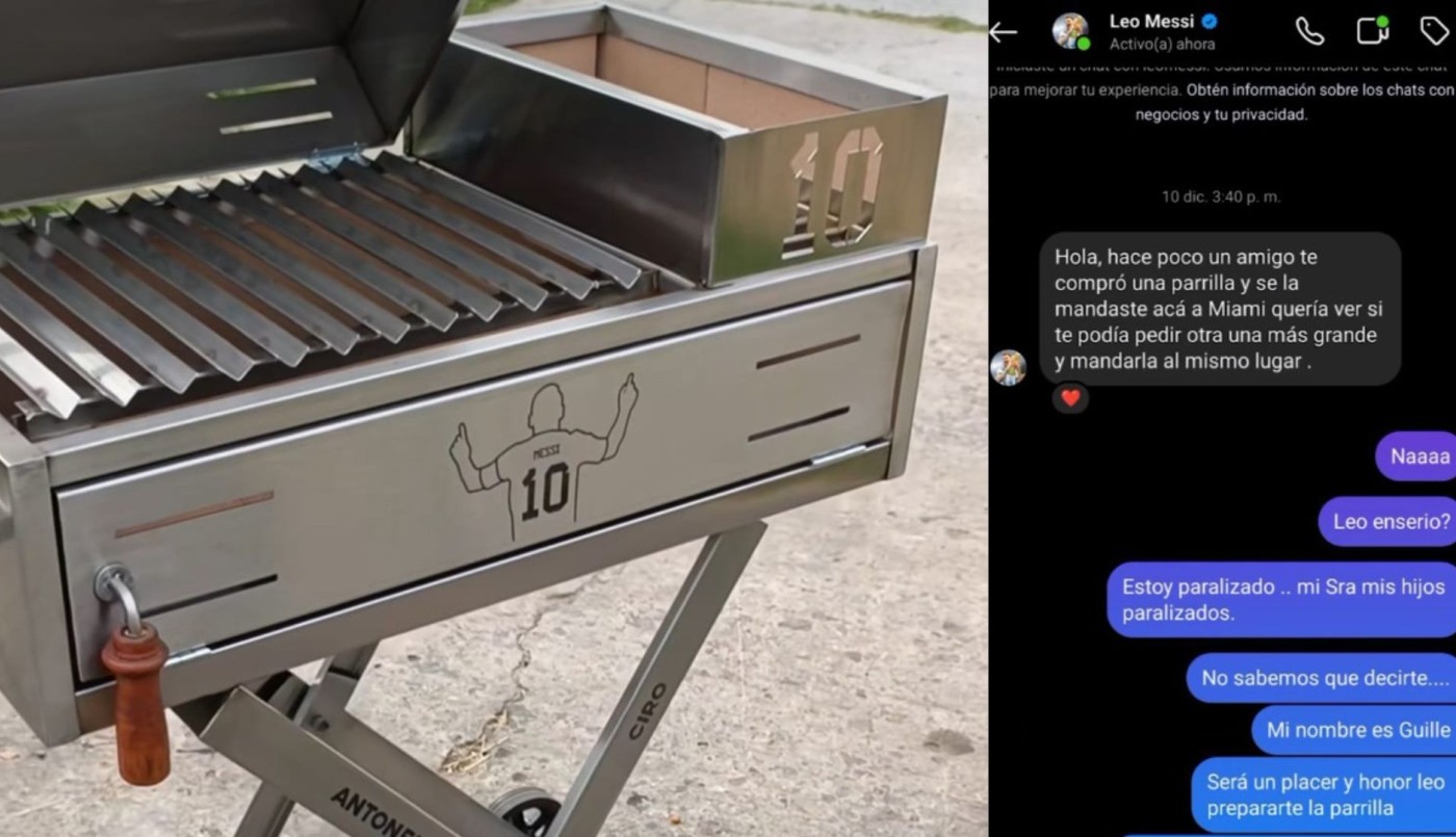 “Estoy paralizado”: la reacción de un emprendedor que confeccionó una parrilla para Messi | Deportes