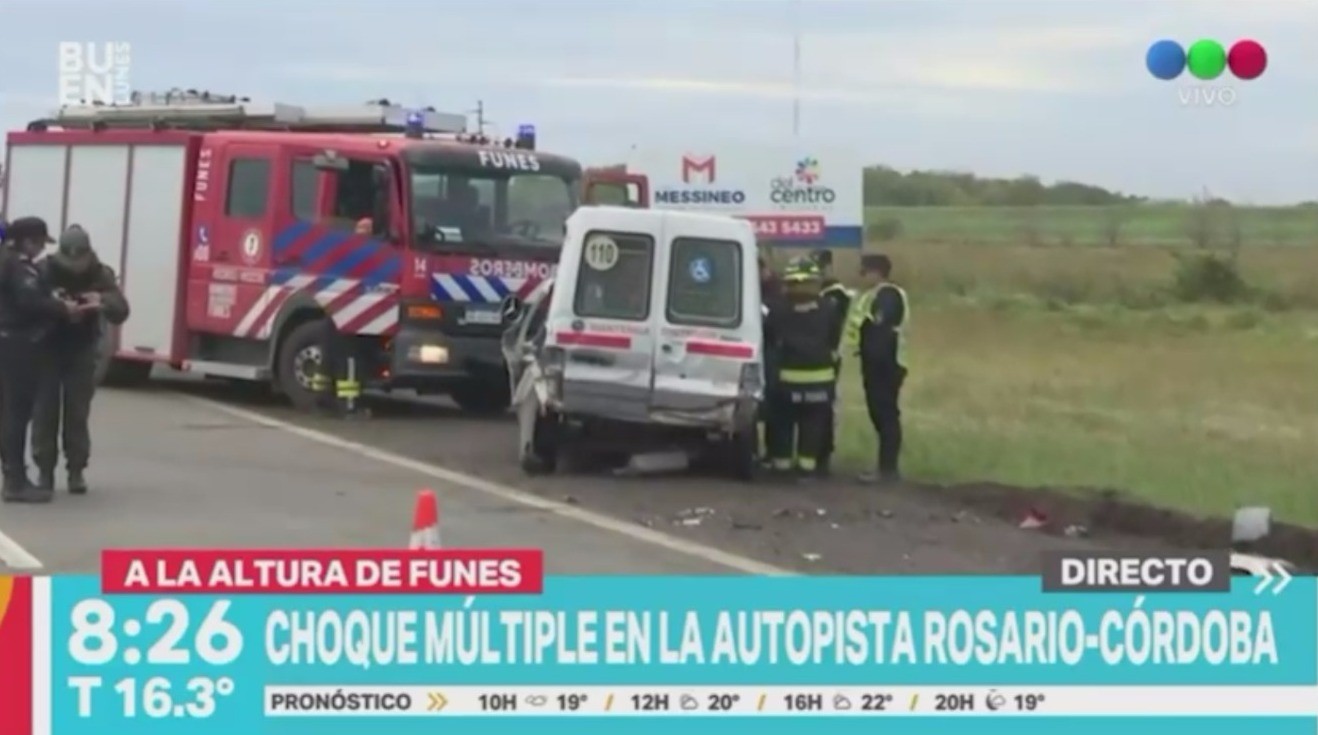 Choque en la autopista Córdoba - Rosario: heridos y la “bronca” del Intendente de Funes | Rosario y la región