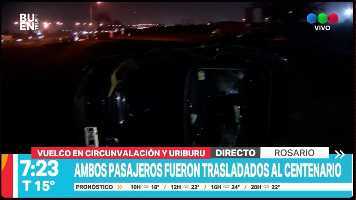 Choque y vuelco en Circunvalación | Rosario y la región