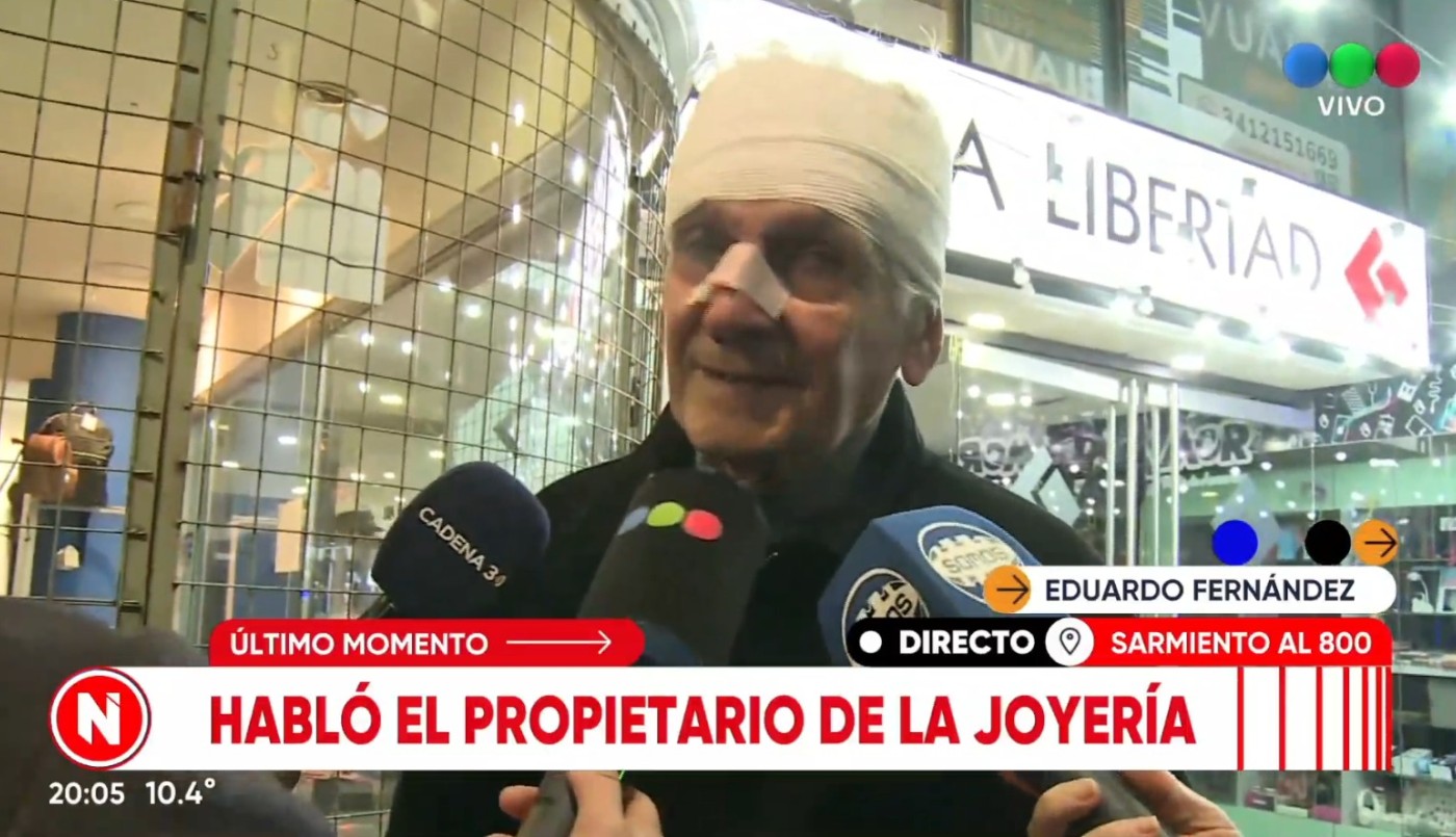 Violento robo en una joyería del centro: un comerciante fue brutalmente agredido | Rosario y la región