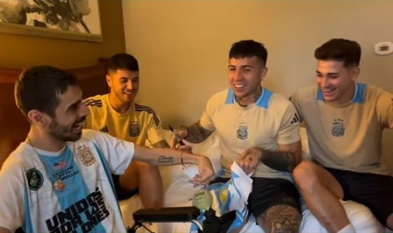 Julián Álvarez, Enzo Fernández y Exequiel Palacios le cumplieron el sueño a Juancito | Deportes