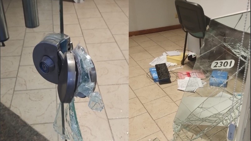 Indignante: destrozaron la vidriera de una inmobiliaria para robar | Rosario y la región