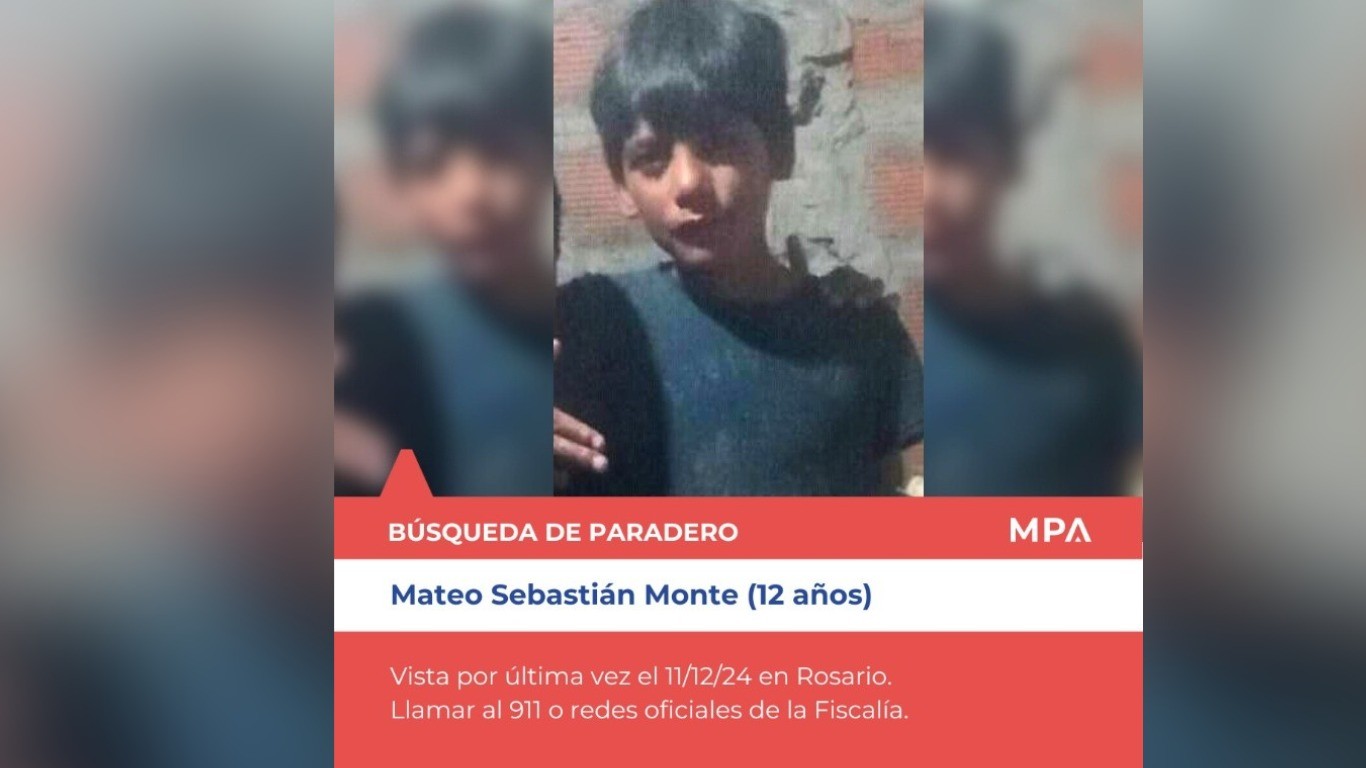 Piden colaboración para dar con el paradero de un nene de 12 años | Rosario y la región