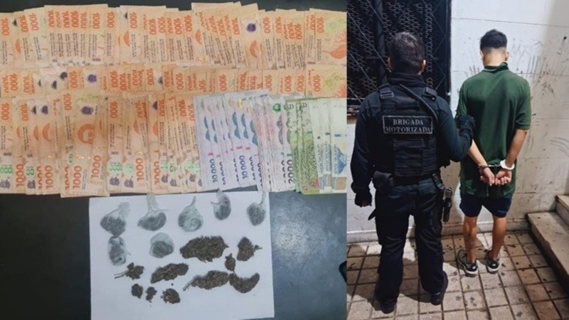 Pellegrini: un hombre quedó detenido por cargar 300 envoltorio de marihuana | Rosario y la región