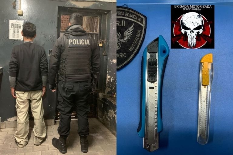 Detuvieron a un delincuente que amenazó a un joven con una trincheta en un intento de robo | Rosario y la región