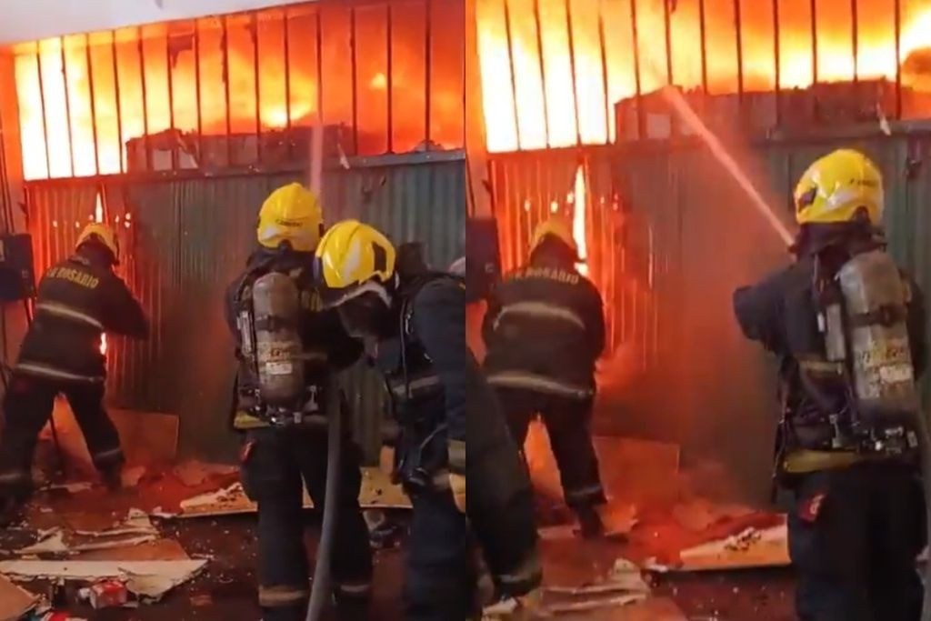 Se incendió un depósito de madera en zona sudoeste de Rosario | Rosario y la región