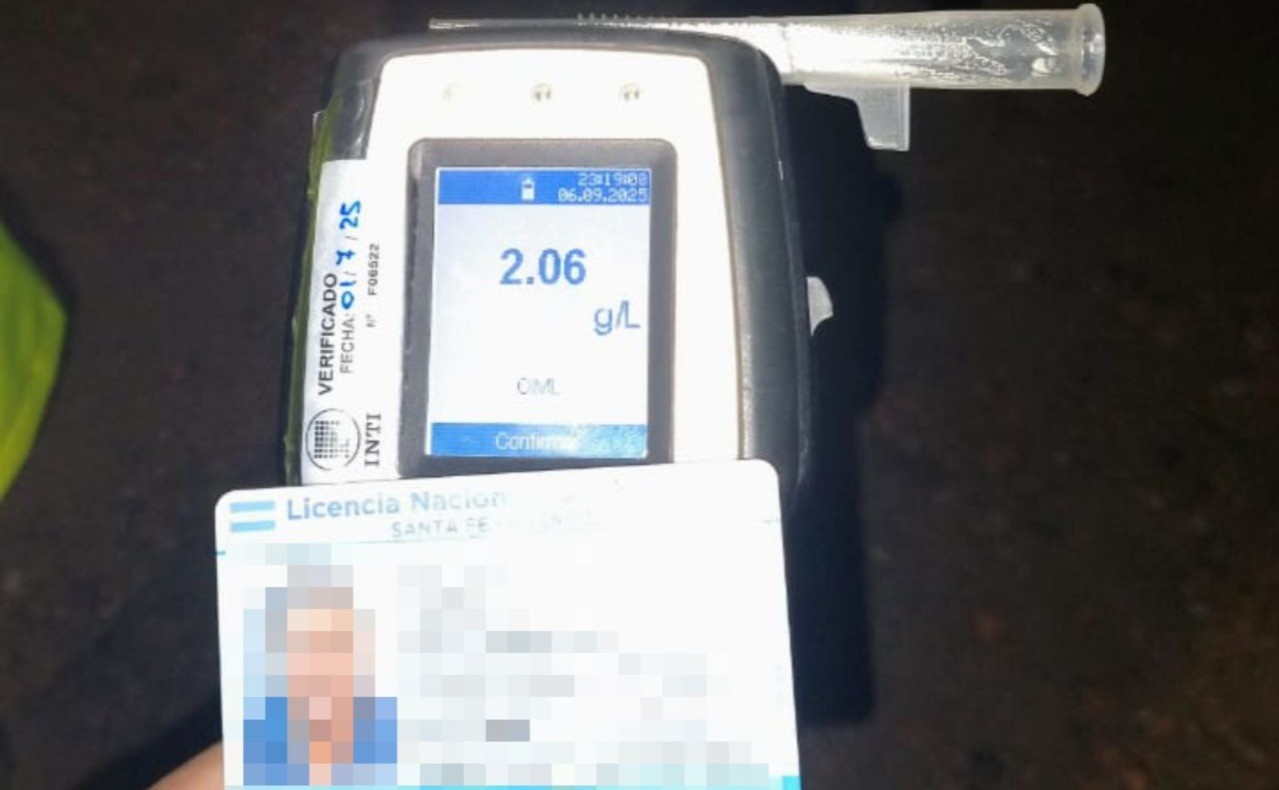 Un conductor registró 2,06 gramos de alcohol en sangre | Rosario y la región