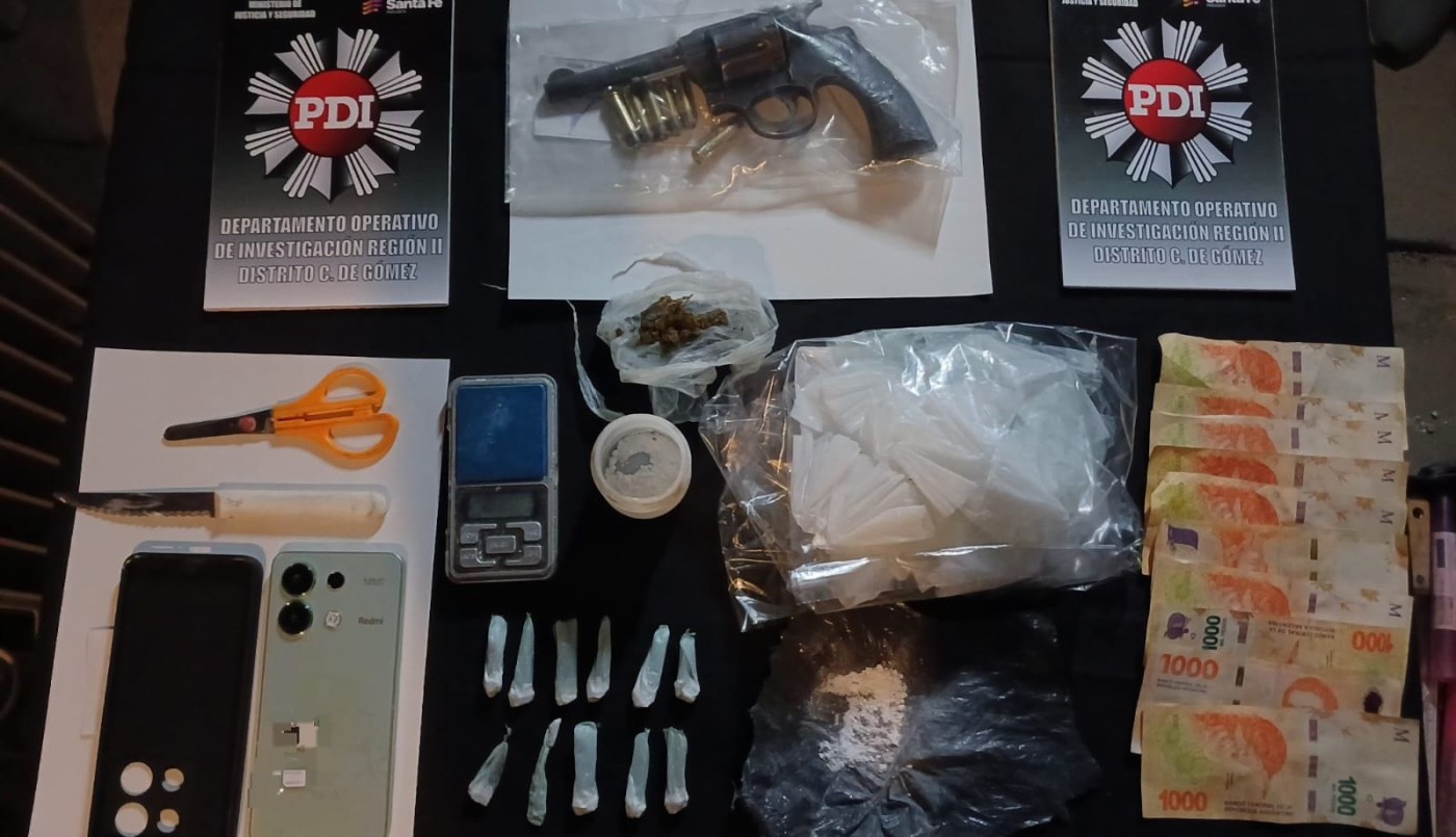 Cañada de Gómez: tres detenidos por microtráfico y tenencia de armas | Rosario y la región