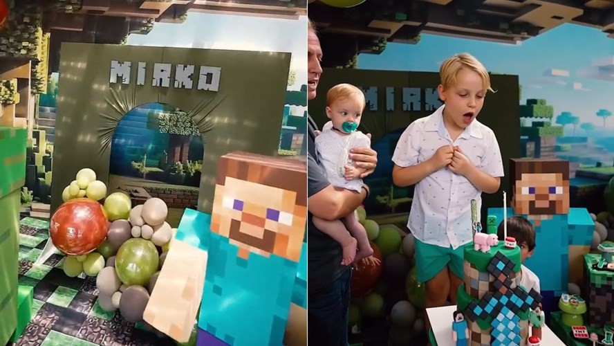 Mirko, el hijo de Marley, cumplió 8 años: así fue su fiesta temática Minecraft | Espectáculos