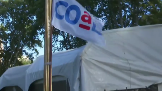 Instalaron la carpa de la resistencia en Plaza San Martín