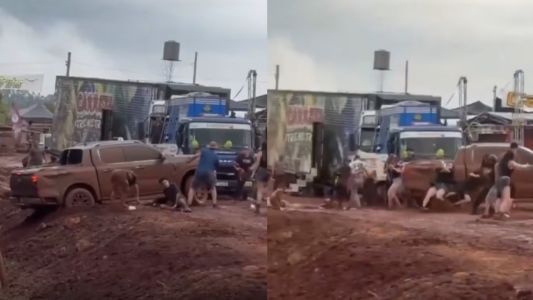 Susto en un trompódromo de Misiones: una 4x4 se salió de la pista y atropelló a espectadores