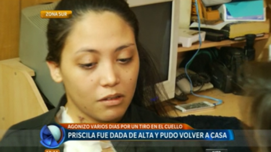 Fue dada de alta Priscila, la chica que había recibido un disparo en el cuello en un robo
