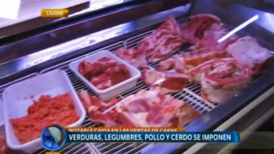 Notable caída en las ventas de carne