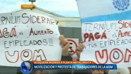 Trabajadores de la UOM realizaron una movilización y protesta