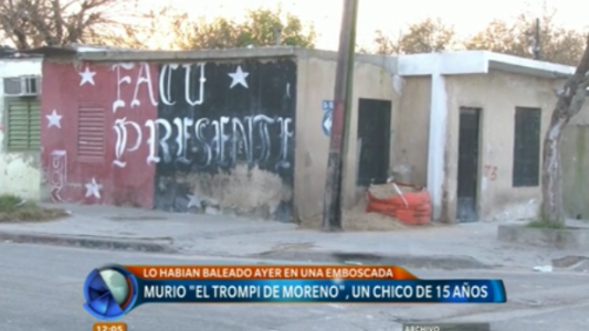 Murió "El Trompi de Moreno", un chico de 15 años