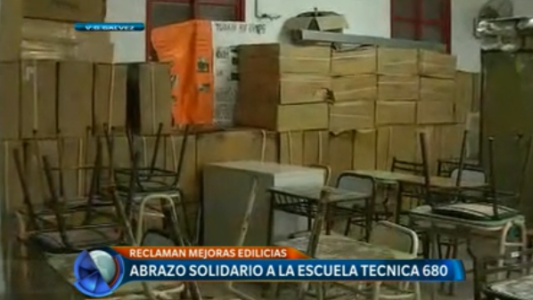 Abrazo solidario a la escuela técnica 680 por mejoras edilicias