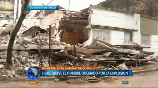 Alem al 2900: sigue internado en estado grave el hombre quemado por la explosión