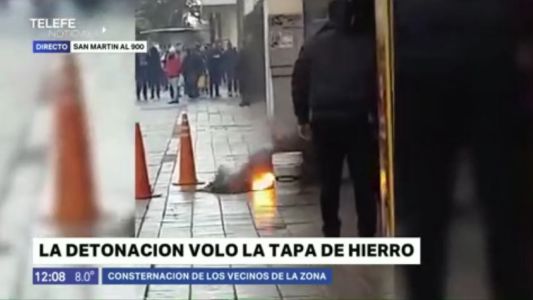 Peatonal San Martín: explosión y fuego en una celda subterránea