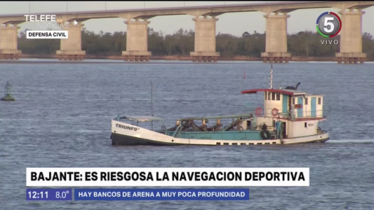 Advierten sobre riesgos para la navegación por la bajante del Paraná