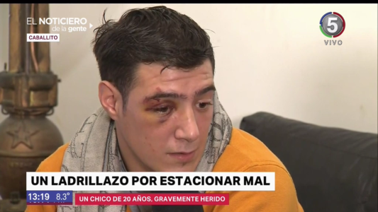Lo hirieron con un ladrillazo en la cara por estacionar mal su auto