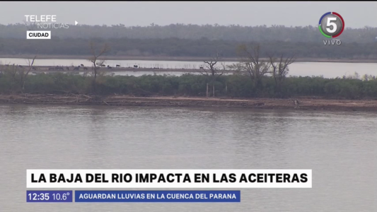 La bajante del río Paraná complica el trabajo de las aceiteras