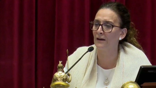 El festejo de Gabriela Michetti tras el rechazo de la legalización del aborto