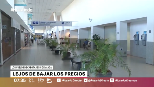 Baja demanda en vuelos de cabotaje