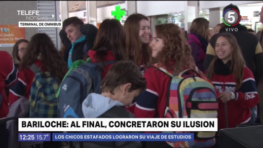 Los alumnos que fueron estafados con el viaje de egresados finalmente partieron hacia Bariloche