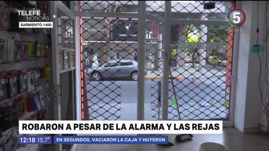 Robaron un local de telefonía celular en pleno centro