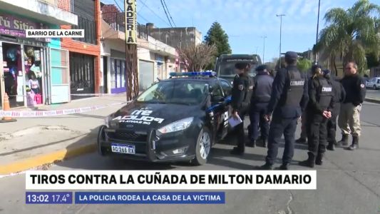 Balearon el frente del local de la cuñada de Damario