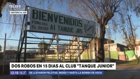 El club de fútbol infantil Tanque Juniors sufrió dos robos en 15 días
