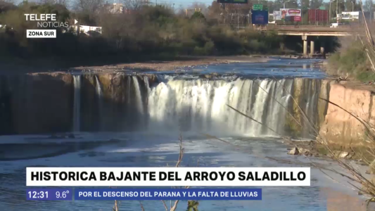 Histórica bajante del arroyo Saladillo por el descenso del Paraná