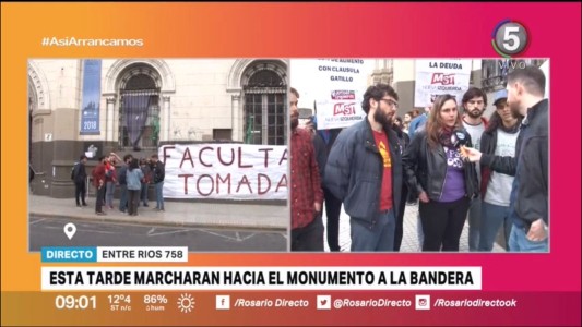 Paro docente: jornada de marcha, clases públicas y toma en la UNR