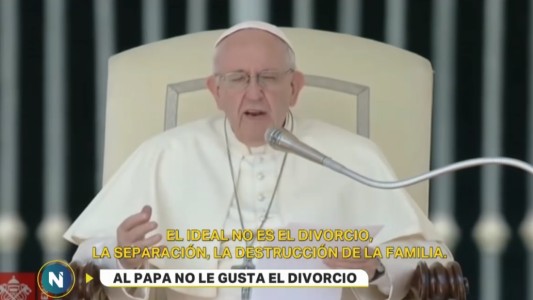 El papa Francisco afirmó que el divorcio se convirtió “en una moda"