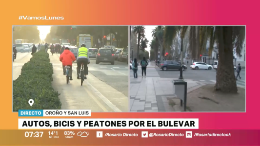 Insisten en la implementación de ciclovías sobre Oroño de Pellegrini al río, sin estacionamiento