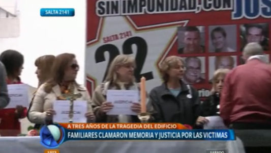 A tres años de la tragedia de Salta 2141: familiares clamaron memoria y justicia