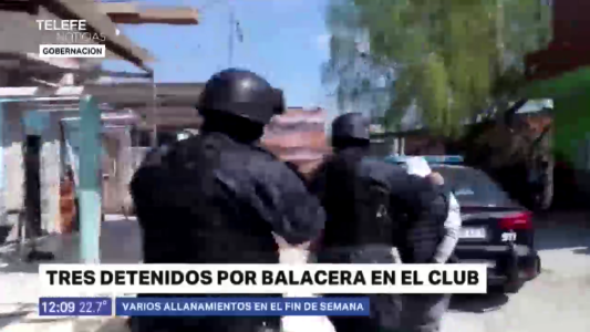 Tres personas detenidas por la balacera en el club Deportivo Amistad