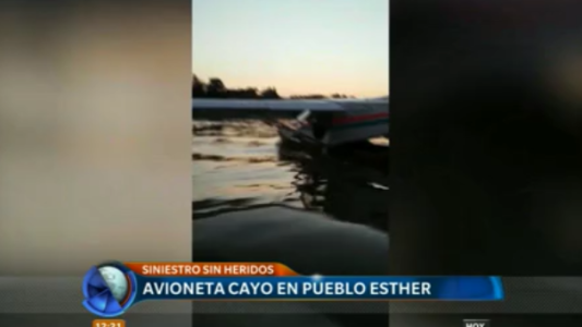 Una avioneta cayó en Pueblo Esther
