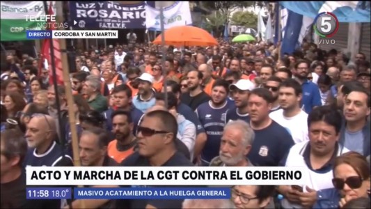 Paro general: contundente acatamiento a la medida de fuerza en Rosario