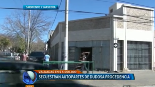 Secuestraron autopartes de dudosa procedencia