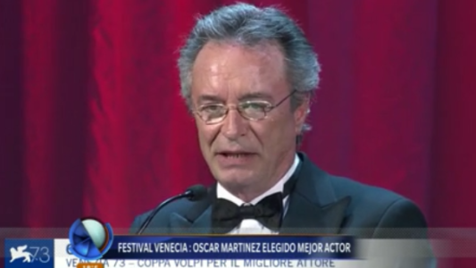 Oscar Martínez fue reconocido como el mejor actor del Festival de Cine de Venecia