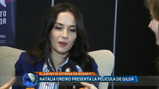 Natalia Oreiro presenta la película de Gilda