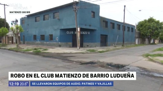 Robaron en el club Matienzo de barrio Ludueña
