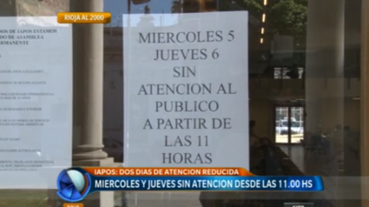 Iapos reducirá su horario de atención por asambleas