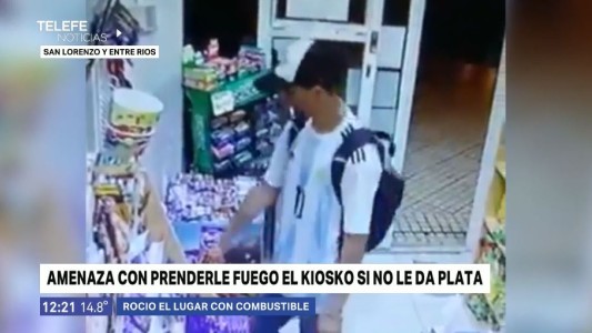 Un delincuente amenazó con incendiar un kiosco
