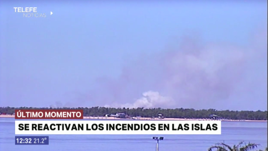 Se reactivaron los incendios en las islas a pesar de las intervenciones